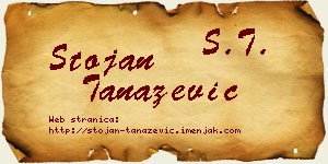 Stojan Tanazević vizit kartica
